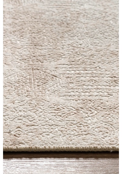 Valeryhome Violet Koleksiyonu Yıkanabilir Kaymaz Taban Salon,oturma Odası,mutfak,antre,koridor Halısı Bej Bej