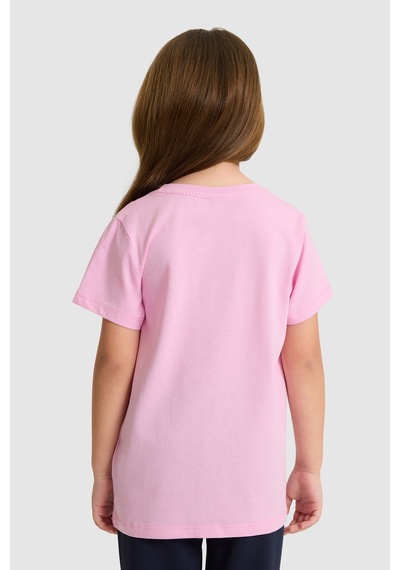 U.s. Polo Assn. Kız Çocuk Pembe Tişört Basic 50325631-vr041