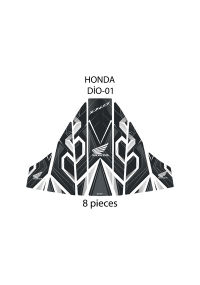 Honda Dio İle Uyumlu Renkli Tank Pad Gc22-1 Çok Renkli