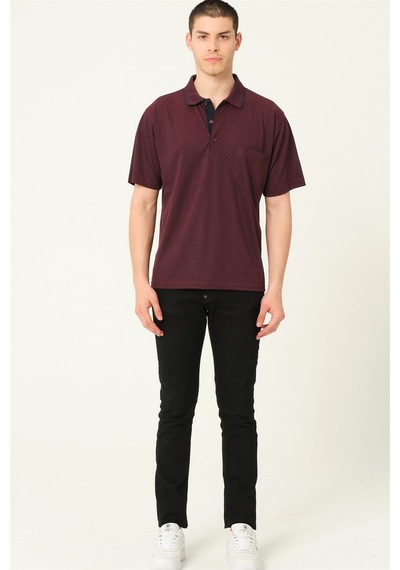 T0732 Dewberry Erkek T-shırt-bordo Bordo