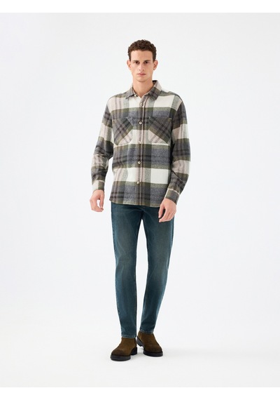 Slim Fit Erkek Oduncu Yün Gömlek U.kol Lf2041230 Ligth Haki Slim Fit Erkek Oduncu Yün Gömlek U.kol Lf2041230 Ligth Haki