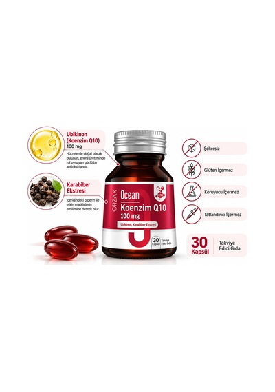 Koenzim Q10 100 Mg 30 Kapsül 2'li Paket
