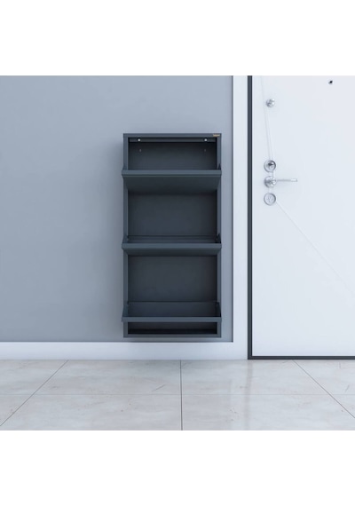 3'lü Metal Ayakkabılık - Antrasit Nocolor-440b3e40 3'lü Metal Ayakkabılık - Antrasit Nocolor-440b3e40