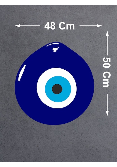 Nazar Boncuğu Sticker - Araba Oto Motosiklet Karavan Sticker - 00005 50x48 Cm
