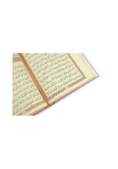 Sıvama Kapak Medine Hatlı Orta Boy Kuranı Kerim - Pembe