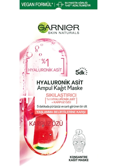 Garnier Hyaluronik Asit Sıkılaştırıcı Ampul Kağıt Maske 15 Gr
