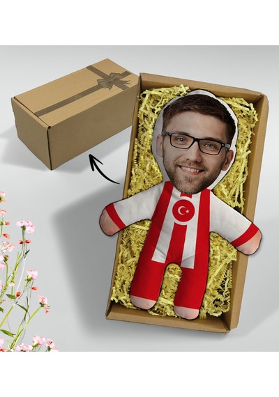 Bk Gift  Kutusunda Kişiye Özel Fotoğraflı Ay-yıldız Formalı Bebek Yastık-2, Arkadaşa , Sevgiliye , Doğum Günü si