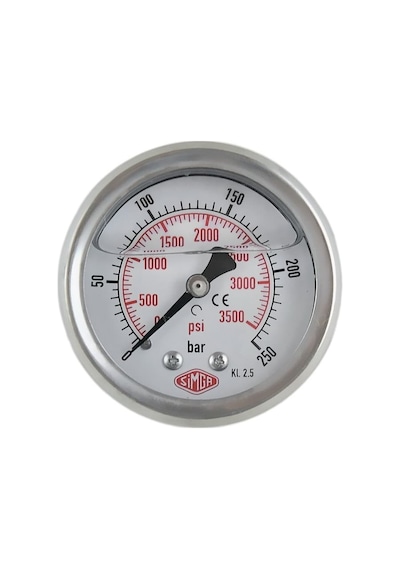 Simga 0-60 Bar Çap Ø52 MM Arka Bağlantılı Gliserinli Manometre