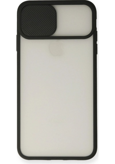 Newface - 637 - iPhone Uyumlu Xs Max Kılıf Palm Buzlu Kamera Sürgülü Silikon - Novapazr - - Siyah