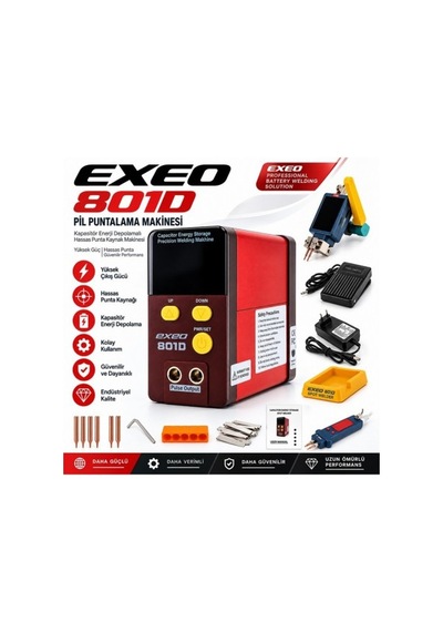 Xtechnx Xtechn093922 Exeo 801d 12 Kw Pil Puntalama, Kapasitif Spot Punta Kaynak Makinesi