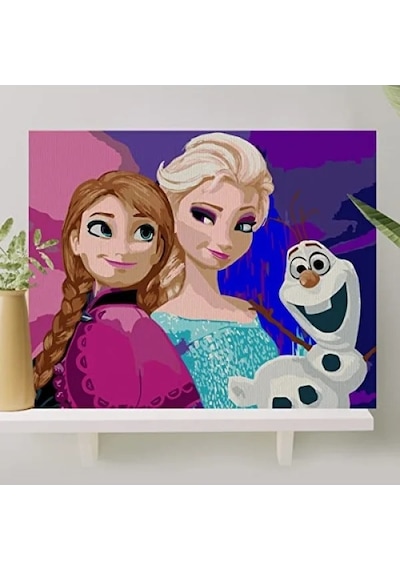 Sayılarla Boyama Tuval Seti Fırça Ve Boya Dahil Çıtalı 40x50 Cm