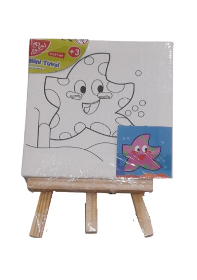 Bu-bu Çerçeveli Tuval Standı Mini 11x11 Cm Güneş