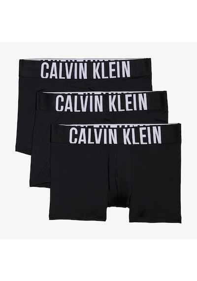 Calvin Klein Logolu Bel Lastikli Erkek Yeşil/gri/siyah 3'lü Boxer 000nb3775a Siyah