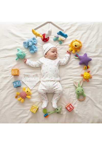 Ürünya Unisex Çiçekli Yenidoğan 5'li Takım Beyaz