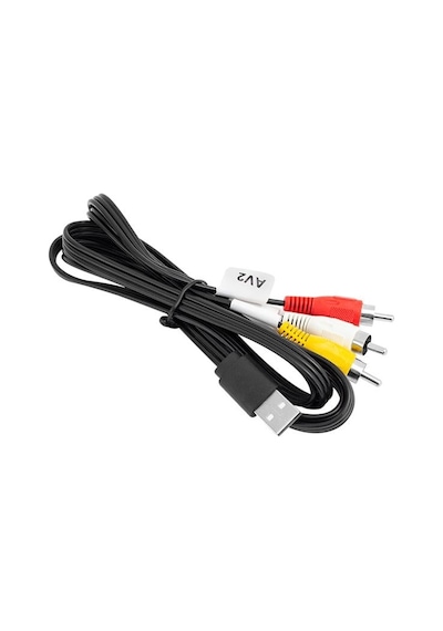 Magicvoice Mv-6596 Siyah 1.2 Metre Usb - 3 Rca Av Görüntü Ve Ses Dönüştürücü Kablo