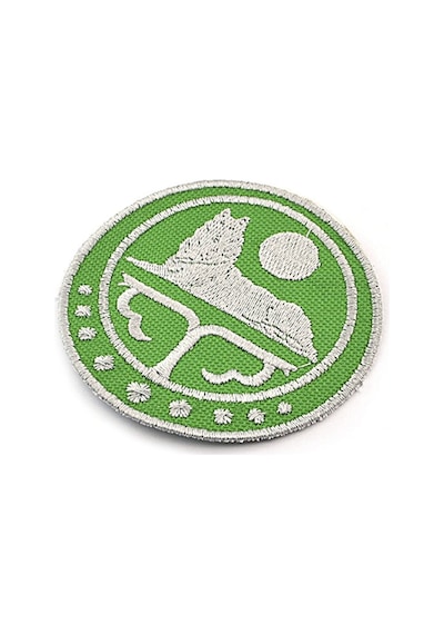 Çeçen Bayrak Nakışlı Yuvarlak Etiket (Yeşil) Çapı 8 cm