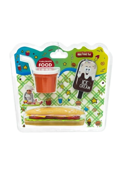 Uçar Oyuncak Mini Hamburger Tableware Fest Food Set 9021109