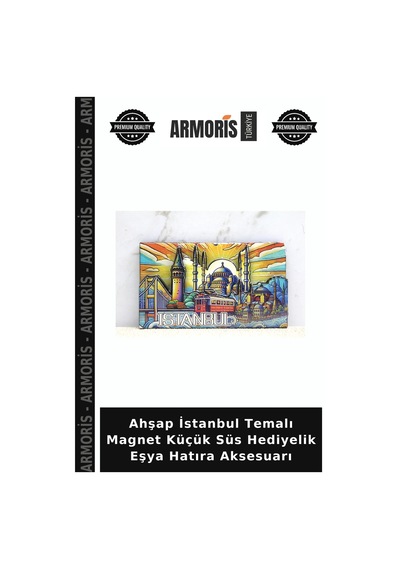 Ahşap İstanbul Temalı Magnet Küçük Süs Hediyelik Eşya Hatıra Aksesuarı Çok Renkli