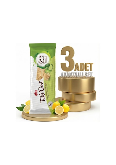 Afia Tatlı Dost Limon Kremalı Gofret 3x140 Gr