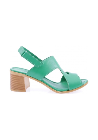 Dgn 2155 Kadin Cirtli Topuklu Sandalet 2155-2133-R12563 Çimen Yeşili