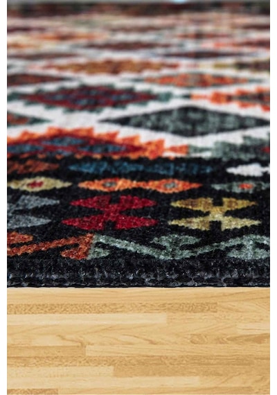 Valencıa 1505 Renkli Kaymaz Taban Yıkanabilir Modern Halı Kilim Çok Renkli