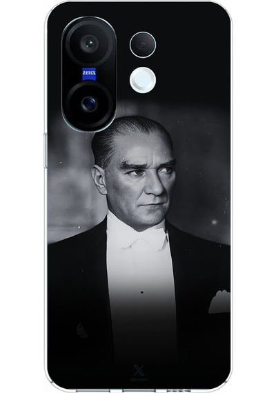 Vivo X200 Fe Uyumlu Zarafet Ve Asalet: Atatürk Smokinli Baskılı Silikon Kılıf Renkli