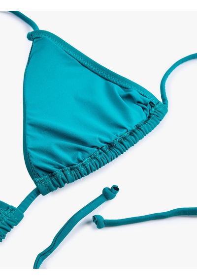 Koton Boyundan Bağlamalı Üçgen Bikini Üstü Yeşil 6sak10002mm