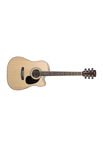 Cort Ad880cens Elektro Akustik Gitar Çantalı Natürel Satin - Ladin Kapak