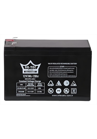 Ortec 12v 7ah Akü Ve 1 Ah Şarj Aleti