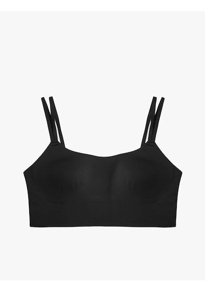 Koton İnce Askılı Slim Fit Kolsuz Kaplı Sporcu Sütyeni Siyah 6sak30075nk