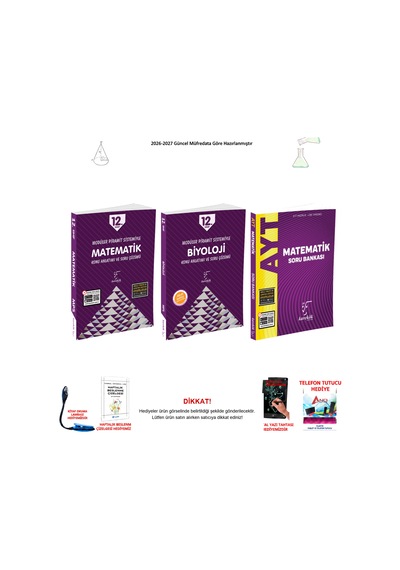 Karekök Yayınları 2026-2027 12. Sınıf Matematik Biyoloji Ayt Matematik 3 Kitap Seti