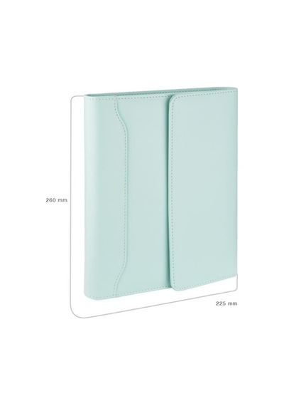 Organizer Ajanda Tarihsiz Kareli 22x26 CM - Su Yeşili