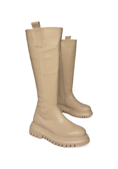 Fox Shoes R312401309 Ten Kalın Tabanlı Kadın Çizme Ten