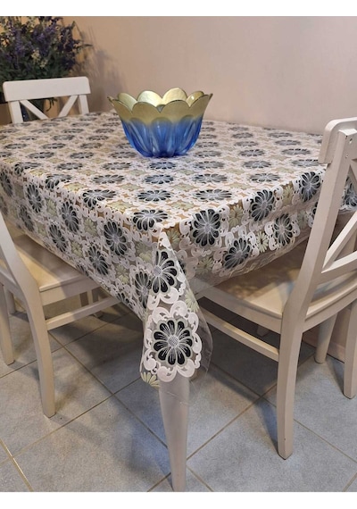 Ithal Pvc Muşamba - Desenli Silinebilir Masa Örtüsü 07iz01 Çok Renkli