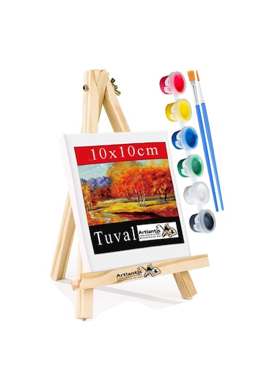 Mini Şövale 10x10 Cm Tuval 3 Ml Akrilik Boya 6 Renk Ve Fırça 1 Paket 10x10 Mini Tuval Masaüstü Küçük Şövale Boyama Seti Mini Şövale 10x10 Cm Tuval 3 Ml Akrilik Boya 6 Renk Ve Fırça 1 Paket 10x10 Mini Tuval Masaüstü Küçük Şövale Boyama Seti