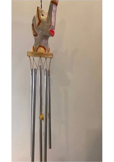 Deprem Çanı Zili Rüzgar Çanı Ahşap Figürlü
