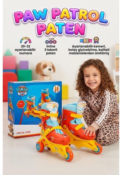 Paw Patrol 2'si 1 Arada Eğitici Paten Çift Fonksiyonlu Tekerlek Dengeli Başlangıç Seti