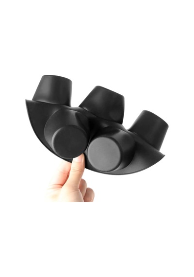 İndecor Houseware Airfryer Silikon Muffin Kek Kalıbı 7 Gözlü Hava Fritözü Kek Ve Çörek Pişirme Kalıbı Siyah Diğer