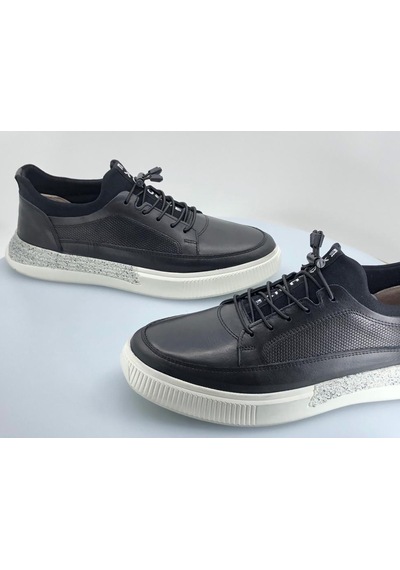 Dropland 8223 Hakiki Deri Erkek Casual Ayakkabı Siyah