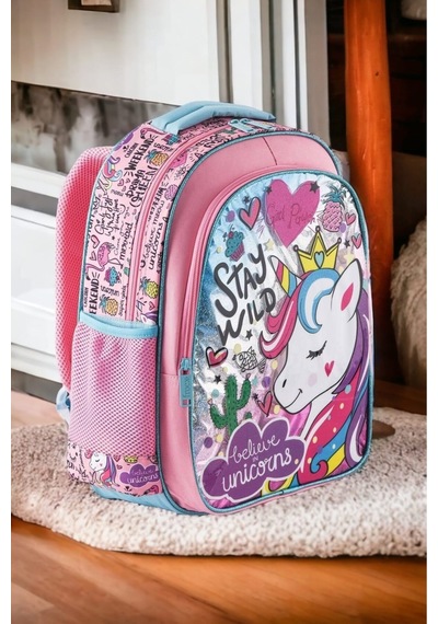 İlkokul Çantası Due Unicorn Çok Renkli