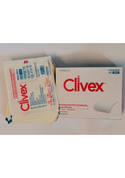 Clivex 9x10 Cm Steril Hazır Pansuman Yara Örtüsü 10 Adet Non-woven