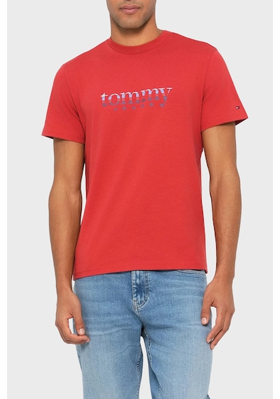Tommy Jeans Erkek T Shirt Dm0dm22333 Xl0 Kırmızı Kirmizi
