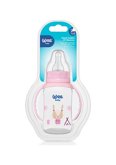744 Wee Baby Kulplu Pp Biberon 150ml Pembe 2 Adet