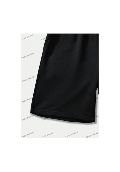 Alt/üst T-shirt Ve Şort Takımı Kod Alt169 Siyah