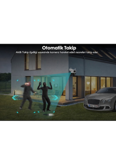 4mp Çift Lens Wifi Güvenlik Kamerası Otomatik Takip Gece Görüş Ip66 Dış Mekan
