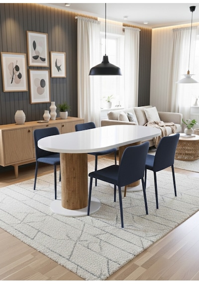 Oslo 180x90x74cm 36mm Kalın Kenarlı Oval Beyaz Sütunlu Yemek Masası Sandalye Yok Sadece Masadır Beyaz-atlantik Çam Oslo 180x90x74cm 36mm Kalın Kenarlı Oval Beyaz Sütunlu Yemek Masası Sandalye Yok Sadece Masadır Beyaz-atlantik Çam