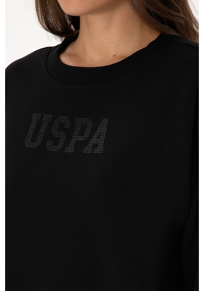 U.S. Polo Assn. Kadın Siyah Bisiklet Yaka Basic Sweatshirt 50307752-VR046