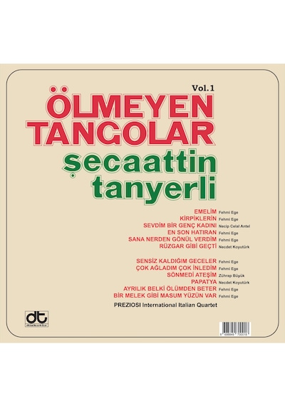 Secaattin Tanyerli - Ölmeyen Tangolar Vol.1 Plak