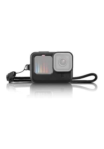 Gopro Hero 9/10/11/12 Uyumlu Yumuşak Silikon Kamera Kılıfı + Lens