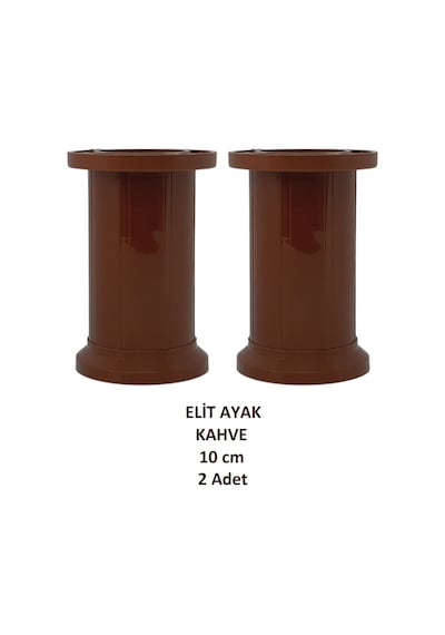 Elit Ayak, 10 Cm Kahverengi Baza, Yatak, Koltuk, Masa, Kanepe Ayağı 2 Adet Kahverengi